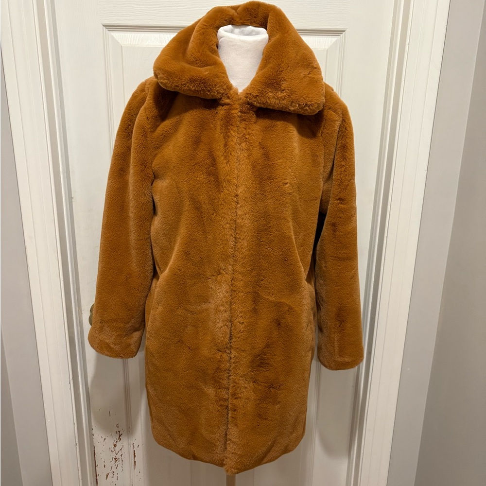 Christian Siriano Brown Teddy Jacket faux fur jacket